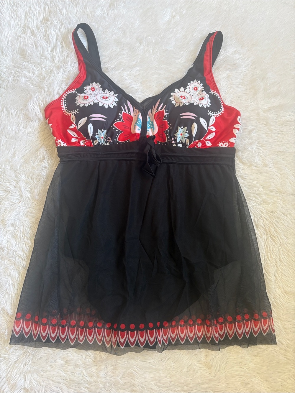 New In Packaging Century Star One Piece Swim Mesh Dress Size XXL